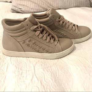 Taupe/Tan/Brown/Grey Leather Hightops